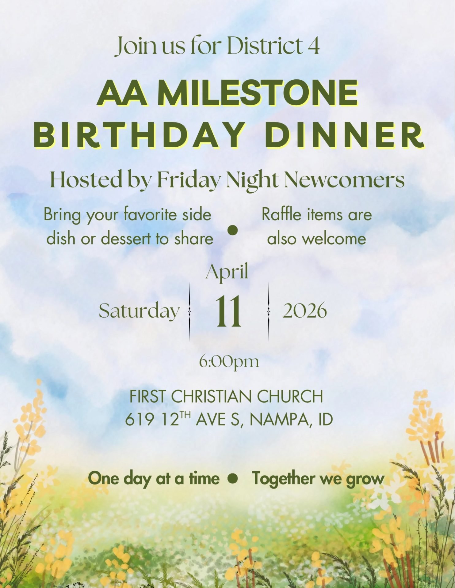 AA Milestone Birthday Dinner