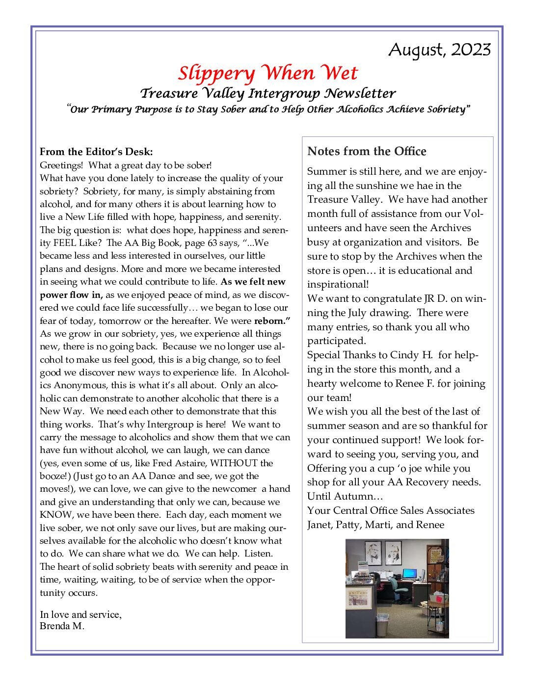 August 2023 Newsletter
