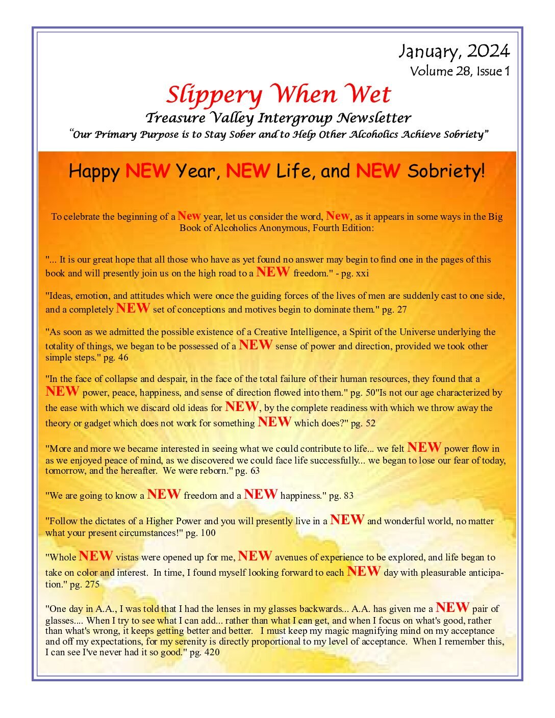 January 2024 Newsletter