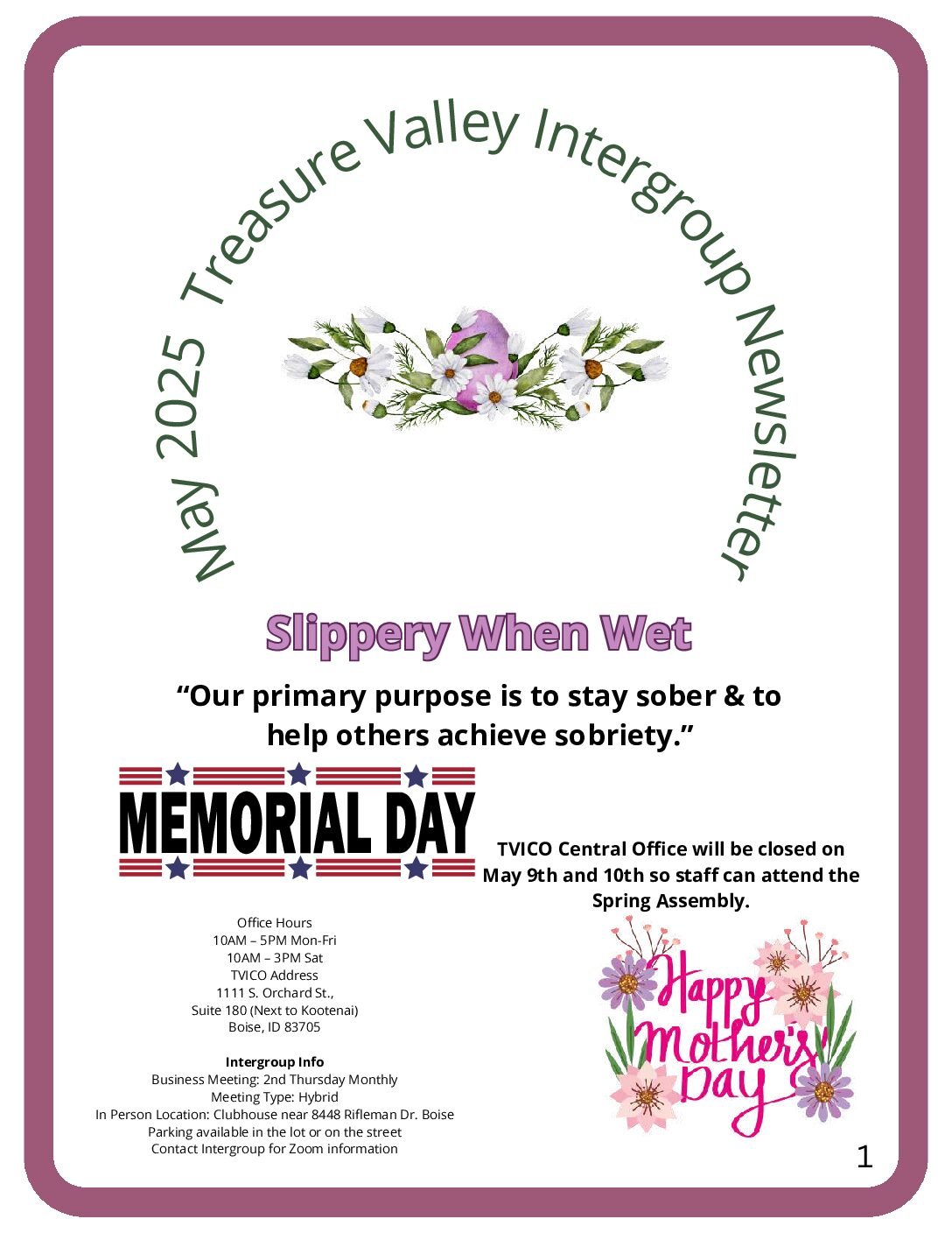 May 2025 Newsletter